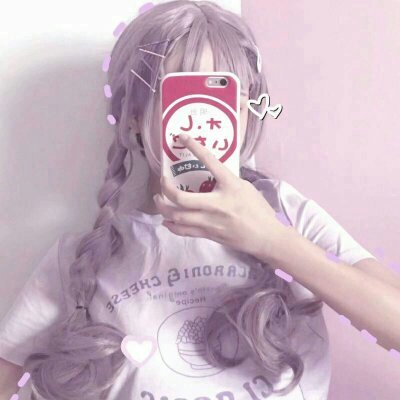 少女软妹头像粉色