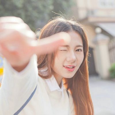 阳光微笑头像女生唯美小清新风景图片