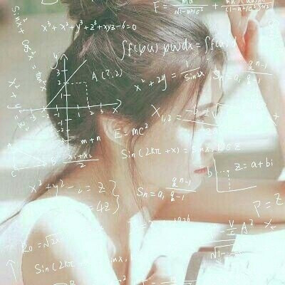 带数字公式的女生头像图片