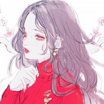 动漫女头高冷红唇霸气高清图片