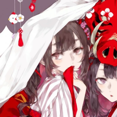 闺蜜小清新头像一对两张动漫高清图片
