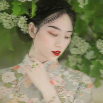 有点模糊的精致女头像图片