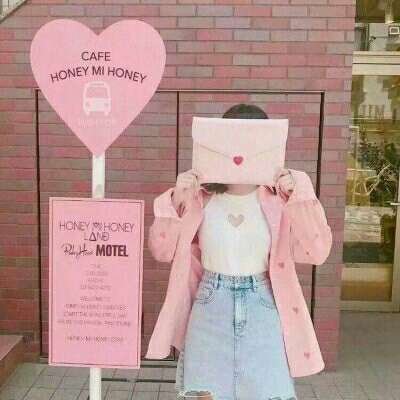 少女软妹头像粉色