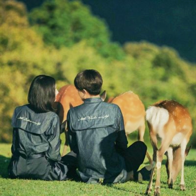 情侣头像风景唯美一对两张图片