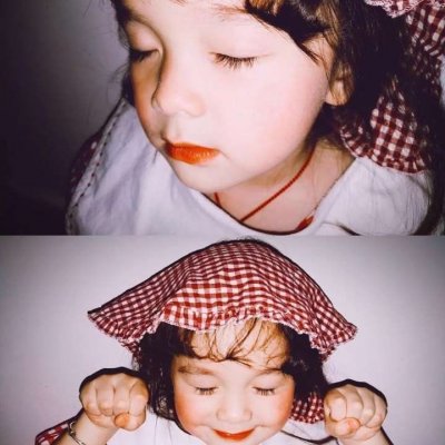 露脸头像女可爱小孩
