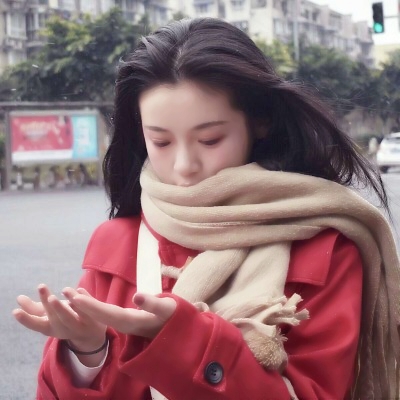 冬天唯美阳光女生头像图片