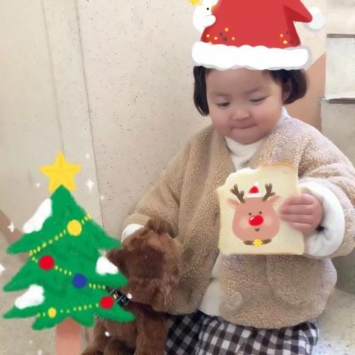 微信最近很火的圣诞帽头像