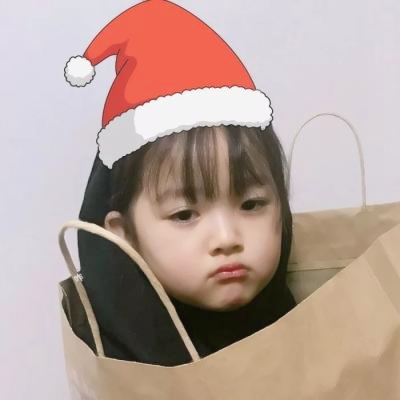 微信最近很火的圣诞帽头像