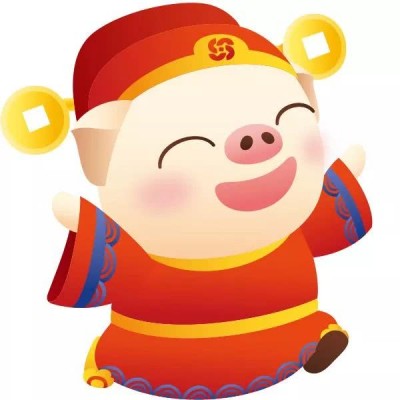 可爱财神猪头像高清图片