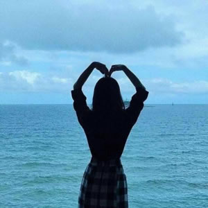 高清情侣背影侧脸头像