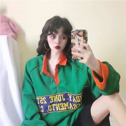 高清绿色头像女生图片