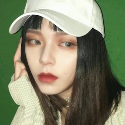 高清绿色头像女生图片