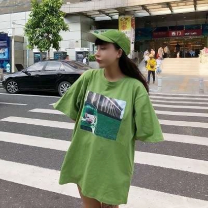 高清绿色头像女生图片