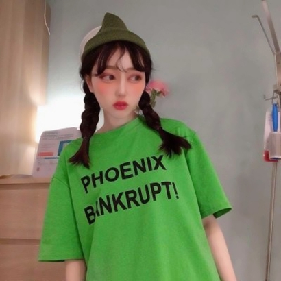 高清绿色头像女生图片