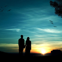 治愈系情侣照片背影头像