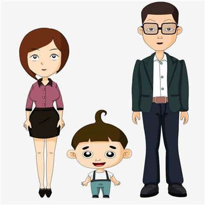 一家三口卡通头像