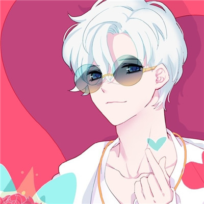 比爱心动漫男生头像