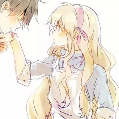 超甜亲吻手动漫情头高清图片