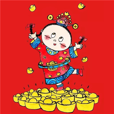 女性旺财旺运微信头像