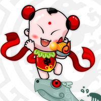 可爱财源滚滚喜庆头像图片