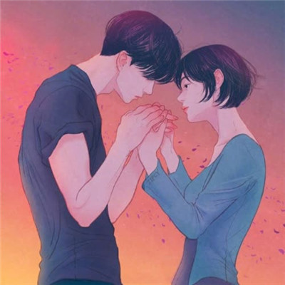 美女帅哥亲吻头像图片