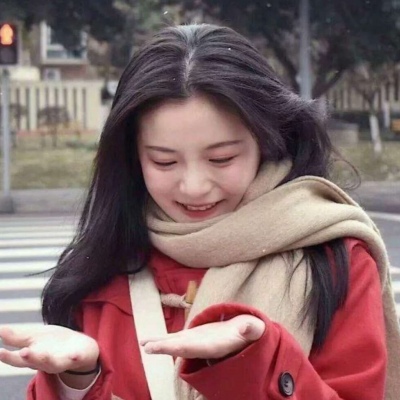 跨年头像女红色系高清图片