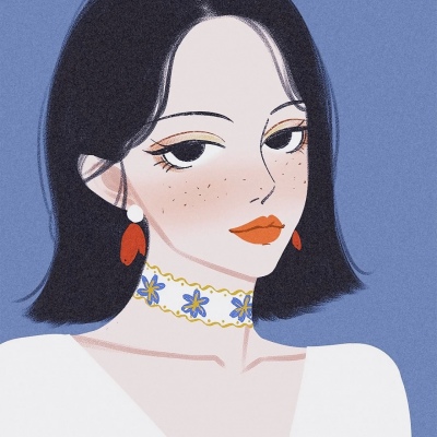 手绘成熟女人高清微信头像