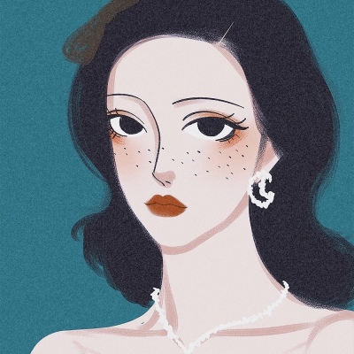 手绘成熟女人高清微信头像
