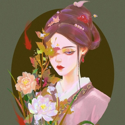 御姐范手绘微信头像女