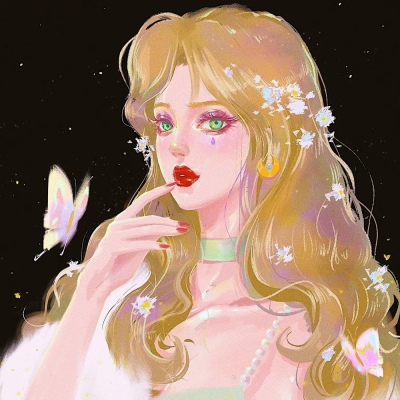 御姐范手绘微信头像女