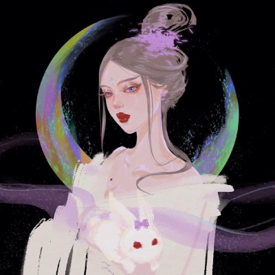 御姐范手绘微信头像女