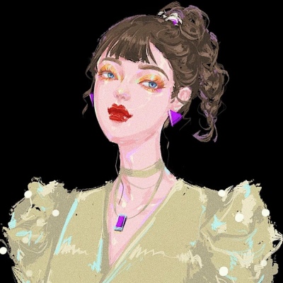 御姐范手绘微信头像女