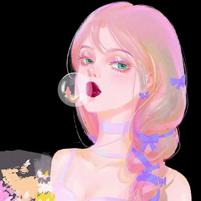 御姐范手绘微信头像女