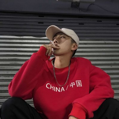 红色系高清真人男生超酷头像