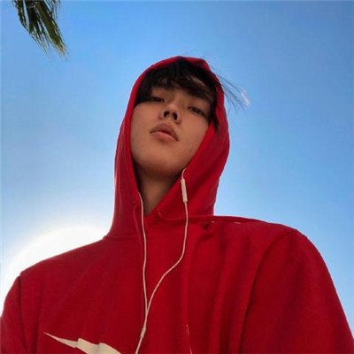 红色系高清真人男生超酷头像