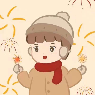 2025情侣头像喜庆卡通一男一女图片