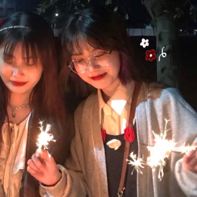 情头高质量ins风真人闺蜜女生高清图片