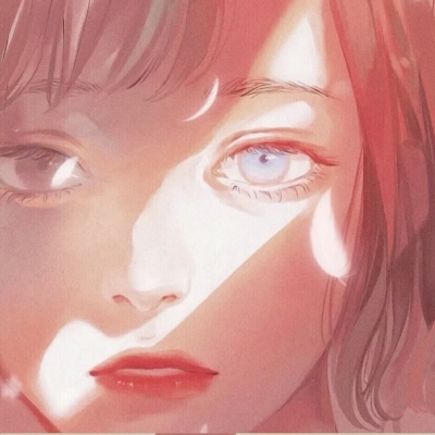唯美高清女生动漫头像红色图片