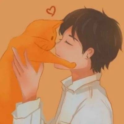 手绘情头ins一男一女两张