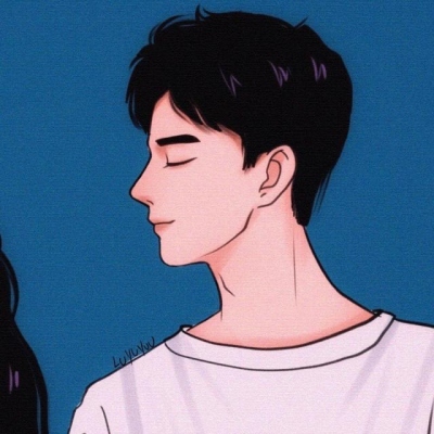 手绘情头ins一男一女两张