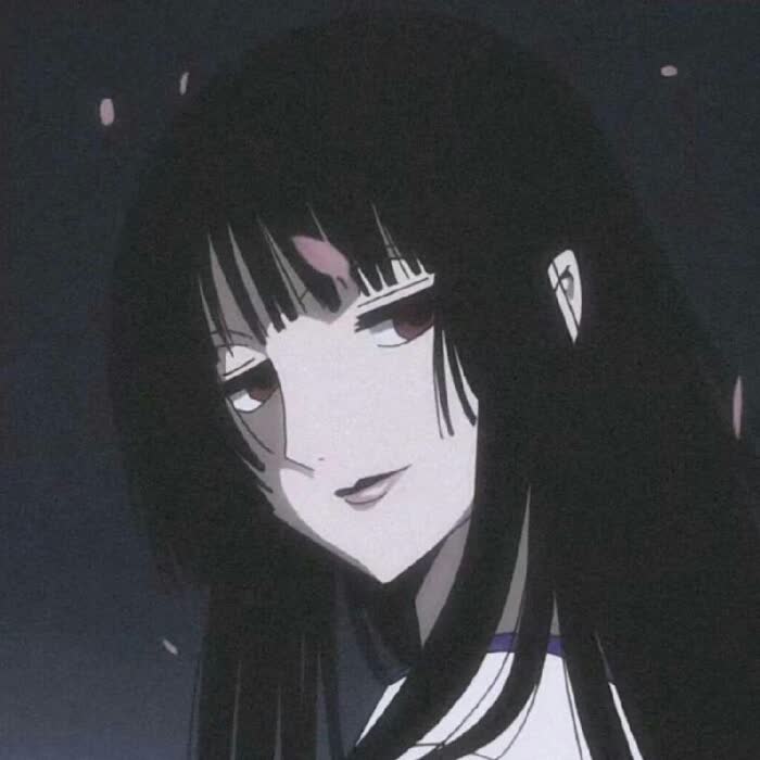 假装坚强黑化动漫女生头像图片