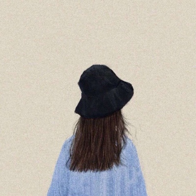 动漫卡通背影头像女生手绘高清图片