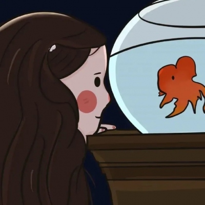 手绘插画情侣头像