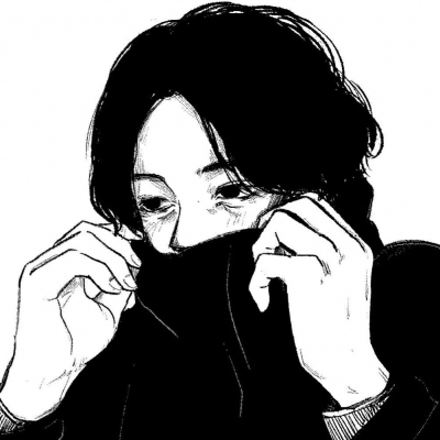 高冷黑白漫画风动漫男生头像图片