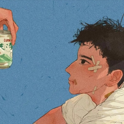 男生头像治愈系干净动漫图片