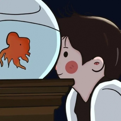 手绘插画情侣头像