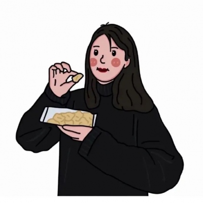 手绘插画情侣头像