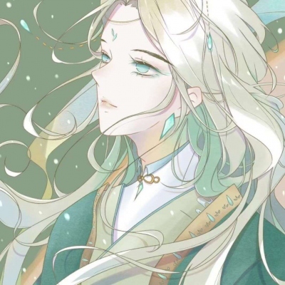 清新绿色系卡通头像女
