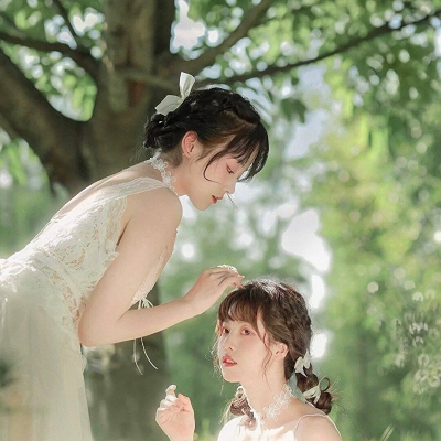 真人清新两人闺蜜头像图片
