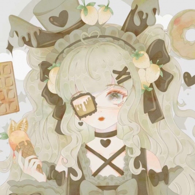 清新绿色系卡通头像女